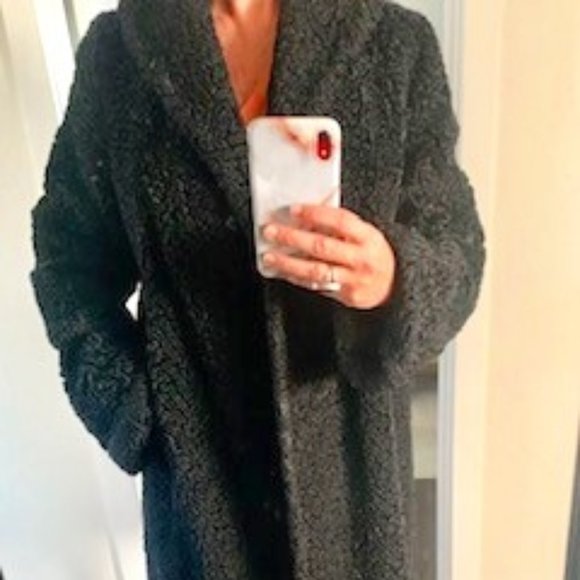 Vintage Mod Faux Fur Mod Style Coat, Like New L/XL - Picture 3 of 8